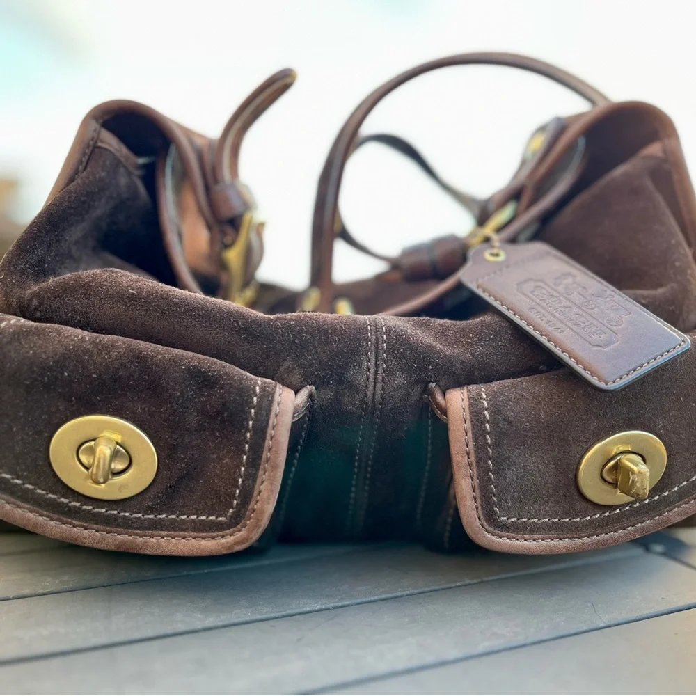 Coach Haversack Legacy Limited Edition Brown Suede Shoulder Bag - Picture 6 of 15